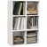 HOMCOM Six-Cube Bookcase - White Wood Effect - 1
