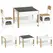 HOMCOM Three-Piece Kids Table and Chair Set with Blackboard, Storage, Bookshelves - Natural Wood - 1