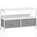 HOMCOM TV Stand Cabinet with 2 Foldable Drawers - White - 1