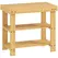 HOMCOM Two Shelf Bamboo Shoe Storage Bench - Natural Finish - 1