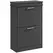 HOMCOM Two-Drawer Minimalistic 10-Shoe Cabinet - Black - 1