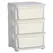 HOMCOM Three-Tier Kids Storage Boxes, with Three Drawers - White - 1