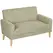 HOMCOM Two-Seater Velvet-Feel Sofa - Beige - 1