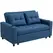 HOMCOM Two-Seater Pull-Out Sofa Bed - Dark Blue - 1