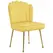 HOMCOM Velvet-Feel Shell Accent Chair - Yellow - 1