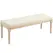 HOMCOM Vintage Wooden Bed End Bench - Cream White - 1