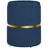 HOMCOM Velvet-Feel Storage Ottoman - Blue - 1