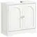 HOMCOM Under Sink Bathroom Cabinet with 2 Arch Doors - White - 1