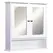 kleankin Wall-mounted Bathroom Cabinet Mirror Door Organiser Storage Shelves Living Room White - 1