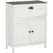kleankin Bathroom Floor Cabinet, Freestanding Storage Cupboard with Drawer, Double Door Cabinet and Adjustable Shelf, White - 1
