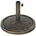 Outsunny 12kg Resin Garden Parasol Base, Round Umbrella Base, Heavy Duty Sun Umbrella Base for 32, 38, 48 mm Umbrella Poles for Deck Poolside, Bronze Tone - 1