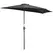 Outsunny 2.7m Garden Half Parasol, Outdoor Balcony Umbrella with 5 Steel Ribs, Patio Sun Shade, Black - 1
