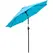 Outsunny 2.6M Patio Parasol Sun Umbrella, Tilt Shade Shelter Canopy with Crank 8 Ribs Aluminium Frame, Blue - 1