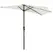 Outsunny 2.7m Garden Half Parasol, Outdoor Balcony Umbrella with 5 Steel Ribs, Patio Sun Shade, Cream White - 1