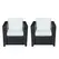 Outsunny 2 Rattan Garden single Seater Chair All Weather Wicker Weave Single Sofa chair armchair Patio Black - 1