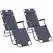 Outsunny 2 in 1 Folding Sun Lounger Reclining Garden Chair Set of 2 with 2-Level Adjustable Backrest, Outdoor Zero Gravity Recliner Garden Chairs with Head Pillow and Armrests, Grey - 1