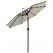 Outsunny 2.7m Patio Garden Umbrella Outdoor Parasol with Tilt Crank and 24 LEDs Lights (Cream) - 1