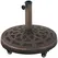 Outsunny 21kg Resin Garden Parasol Base with Wheels, Round Umbrella Stand, Heavy Duty Sun Umbrella Base for 32, 38, 48 mm Umbrella Poles for Deck Poolside, Bronze Tone - 1