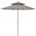 Outsunny 2.7m Elegant Wooden Frame Parasol Umbrella - Grey - 1
