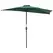 Outsunny 2.7m Garden Half Parasol, Outdoor Balcony Umbrella with 5 Steel Ribs, Patio Sun Shade, Green - 1