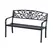 Outsunny 2-Seater Garden Bench, Steel-Black - 1