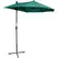 Outsunny 2m Half Parasol Market Umbrella Garden Balcony Parasol with Crank Handle, Base, Double-Sided Canopy, Dark Green - 1