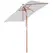 Outsunny 2m x 1.5m Garden Parasol Umbrella with Tilting Sunshade Canopy, Outdoor Market Table Umbrella with Wood and Bamboo Frame, Cream White - 1