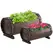Outsunny 2PCs 56L Wooden Planter Box Flower Plant Pot Outdoor Flower Beds Plant Box with Solid Wood Carbonized Colour - 1
