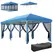 Outsunny 3 x 6m Pop Up Gazebo, Outdoor Canopy Shelter, Marquee Party Wedding Tent with 6 Mesh Walls and Carry Bag, Blue - 1