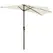 Outsunny 3(m) Half Parasol, Semi Round Umbrella with Metal Frame, Crank Handle for Balcony, Garden, Cream White - 1