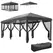Outsunny 3 x 6m Pop Up Gazebo, Outdoor Canopy Shelter, Marquee Party Wedding Tent with 6 Mesh Walls and Carry Bag, Black - 1