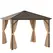 Outsunny 3 x 3(m) Metal Hardtop Gazebo, with Curtains and Accessories - Brown - 1