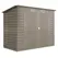 Outsunny 3.7 x 7.9ft Galvanised Steel Shed, with Latched Door and Padlock - Light Grey - 1
