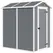 Outsunny 4 x 6ft Garden Shed, Plastic Shed with Floor, Window, Lockable Door and Vents, Resin Tool Shed for Outdoor Patio Storage, Zero Maintenance, Grey - 1