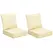 Outsunny 4 Pieces Outdoor Seat and Back Cushion Set Patio Deep Seating Chair Replacement Cushion, Beige - 1