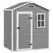 Outsunny 6 x 4ft Garden Shed, Plastic Shed with Floor, Window, Lockable Door and Vents, Wood Effect Resin Tool Shed for Outdoor, Grey - 1