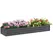 Outsunny 60 x 240cm Galvanised Steel Planter, with Open Bottom - 1