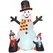 Outsunny 6FT Christmas Inflatables Snowman & Penguins with Built-in LED Lights and Flashing Projector Light, Blow Up Christmas Inflatable Decoration for Indoor Outdoor Decor, Garden - 1