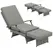 Outsunny 80° Reclining Rattan Lounger - Grey - 1
