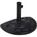 Outsunny 9kg Resin Parasol Base, Half Round Umbrella Stand with Floral Design for Garden, Outdoor, Suitable Umbrella Rod: Φ3.8cm, Φ4.8cm, Black - 1