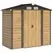 Outsunny 7 x 4ft Garden Shed, Easy to Assemble, Upgraded Galvanised Steel Frame with Foundation Kit, Double Doors with Lock, Outdoor Metal Shed with Vents and Gloves, Garden Storage Shed, Natural - 1