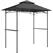 Outsunny 8' x 5' Grill Gazebo, Double Tiered BBQ Gazebo Shelter Canopy with LED Lights, 2 Side Shelves, Hooks, Dark Grey - 1