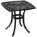 Outsunny Cast Aluminium Bistro Table, Outdoor Square Side Table with Umbrella Hole, Garden Table for Balcony, Bronze Tone - 1