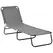 Outsunny Foldable Sun Lounger with 5-Position Adjustable Backrest, Outdoor Portable Recliner Chaise Lounge Chair with Breathable Mesh Fabric, Grey - 1