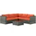Outsunny Four-Piece Rattan Sofa Set - Orange/Grey - 1