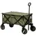 Outsunny Folding Garden Trolley, Cargo Trailer on Wheels, Collapsible Camping Trolley with Folding Board, Outdoor Utility Wagon with Steel Frame and Oxford Fabric, Green - 1