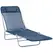 Outsunny Folding Sun Lounger with Head Pillow - Dark Blue - 1
