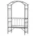 Outsunny Garden Metal Frame Bench W/Arch for Various Climbing Plant, 115Lx50Wx203H cm-Black - 1