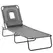 Outsunny Folding Sun Lounger Reclining Chair w/ Pillow Reading Hole Garden Beach - 1
