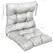 Outsunny Garden Back Chair Cushion, Comfortable Patio Seat Cushion Pad with Backrest for Outdoor & Indoor Use, Light Grey - 1